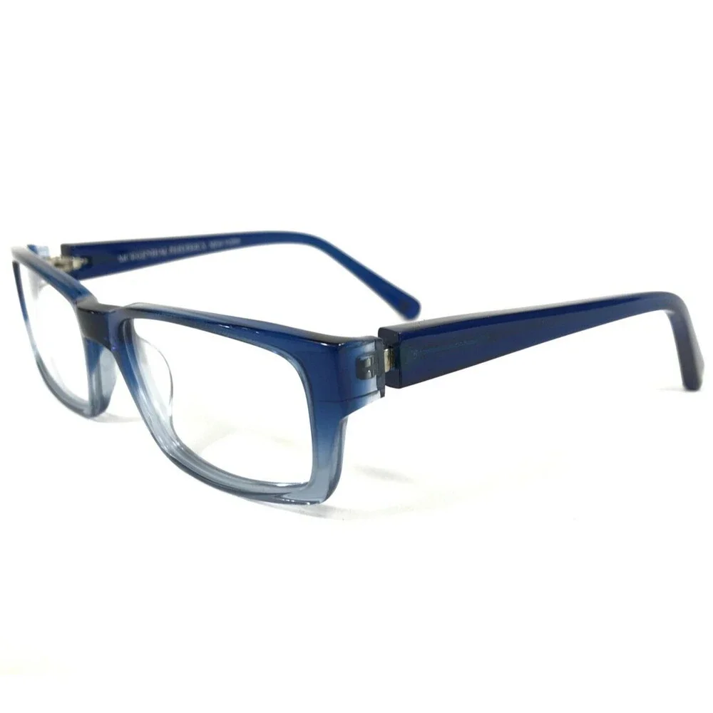 Morgenthal Frederics Eyeglasses Frames 353 PINE Clear Blue Fade 51-18-135